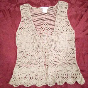 NWOT- Crochet Moa Moa Vest
